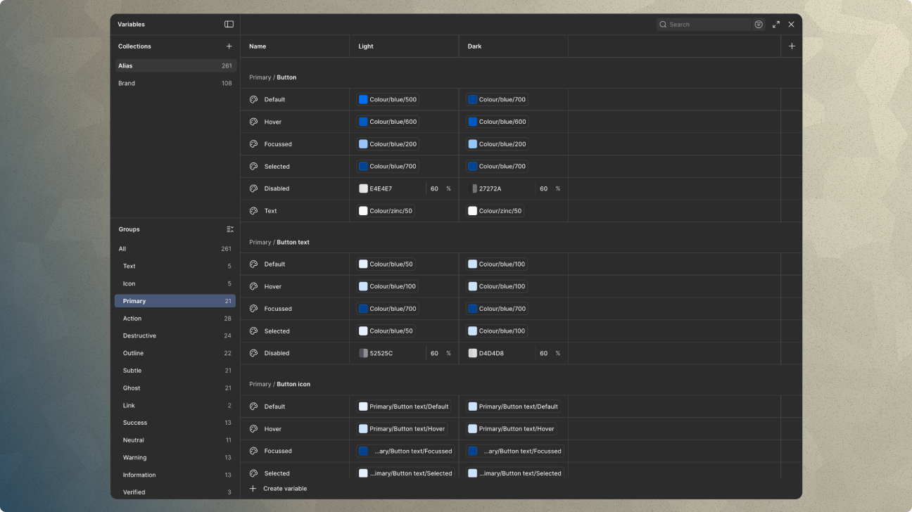 Lexful design system component overview