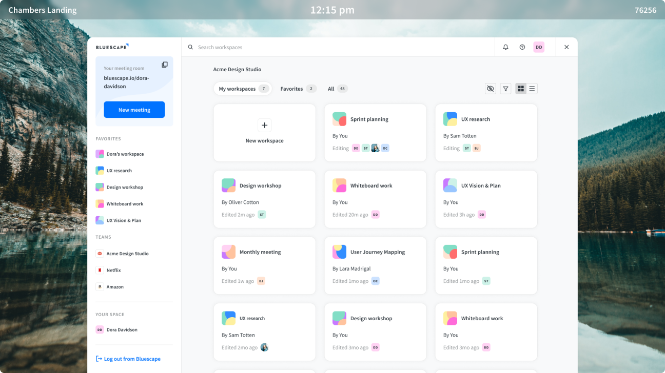 Bluescape wall client deployment